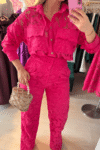 SET CAMISERO GUIPUR FUCSIA 2