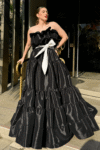 VESTIDO GALA VOLUMENES ROSA