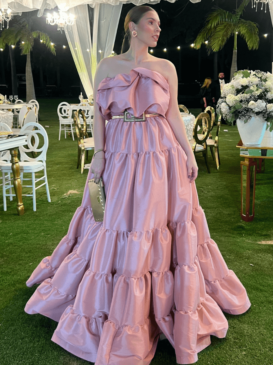 VESTIDO GALA VOLUMENES