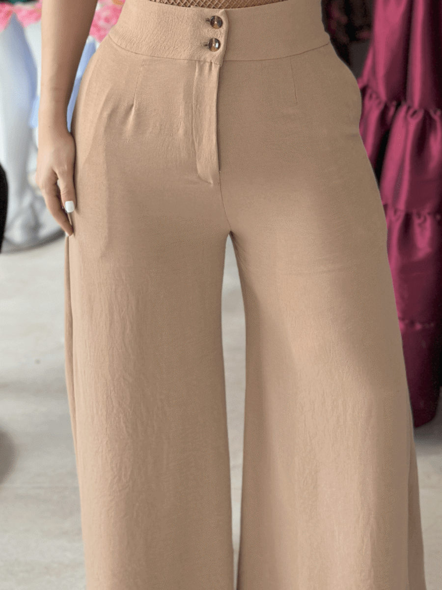 PANTALÓN PALAZZO SEDA DE HILO